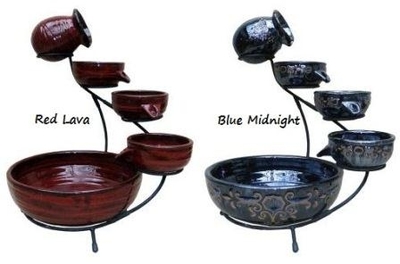 Red Lava Ceramic Solar Cascade | Clearance Items