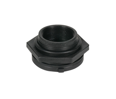 Black Poly Bulk Head Fitting 1-1/4 inch | Fittings/Adapters
