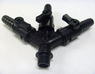 Aquascape 1/2 inch Male by 3/4 inch Barb 3-way Valve 88025 | Aquascape