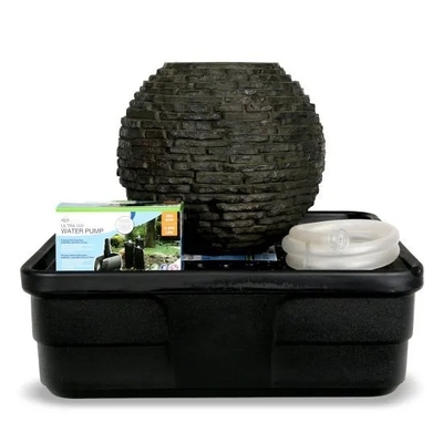 Stacked Slate Sphere Fountain Kit  18″Dia | Pondless