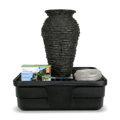 Stacked Slate Urn Fountain Kit  24″H (61 cm) | Pondless