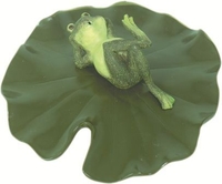 Image Spouting Frog on Lily