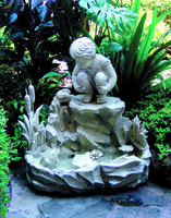Image Beckett Playing by the Pond Fountain FTN3065