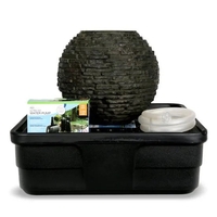 Image Stacked Slate Sphere Fountain Kit  18″Dia