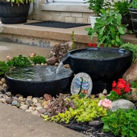 Image Spillway Bowl and Basin Fountain Kit � Iron Ore � 19″/21″ Dia